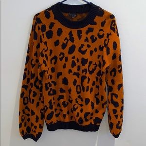 Black and Tan leopard sweater